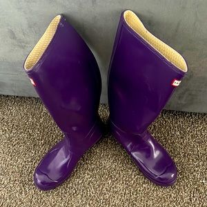 Authentic Hunter Tall Boots Purple Size 8